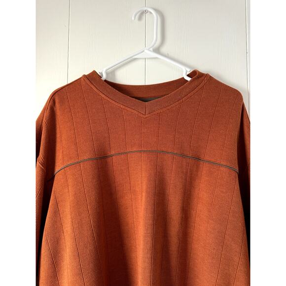 Columbia Sportswear Company Men's Burnt Orange Pullover Ribbed Sweater, Size L - Picture 3 of 8